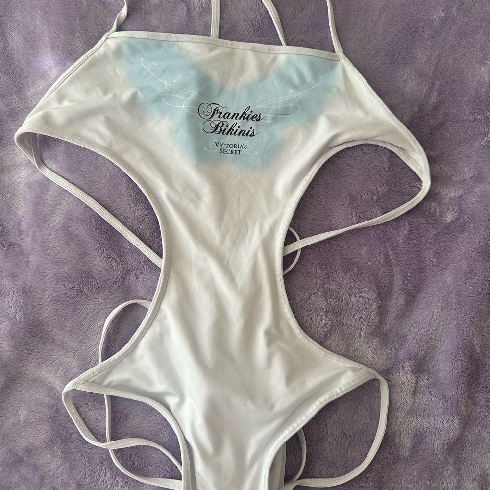 Frankies Bikinis x Victoria’s Secret White One-Piece Swimsuit
